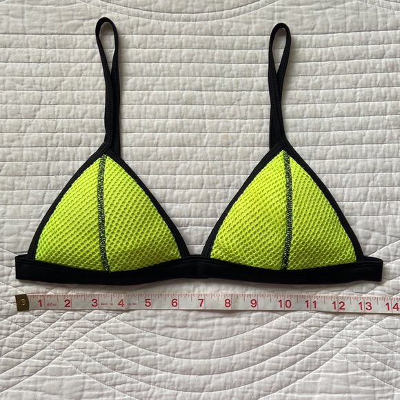 Triangl Ollie Coco Moon Bikini Top Neoprene Mesh Crochet Yellow Black Small - Picture 12 of 16